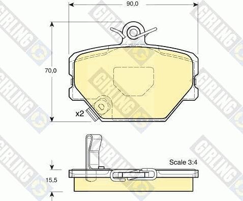 Girling 6113654 - Brake Pad Set, disc brake autospares.lv