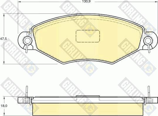 Girling 6113614 - Brake Pad Set, disc brake autospares.lv