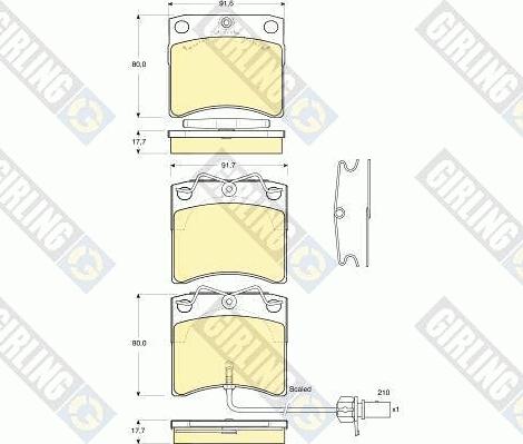 Girling 6113681 - Brake Pad Set, disc brake autospares.lv