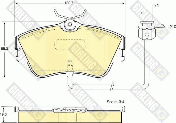 Girling 6113671 - Brake Pad Set, disc brake autospares.lv