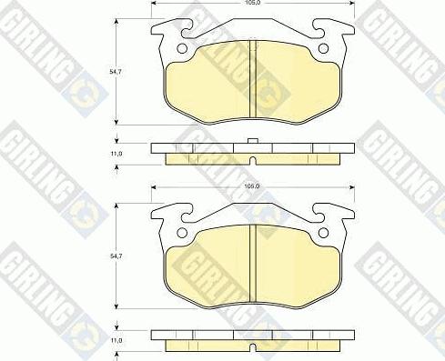 Girling 6113053 - Brake Pad Set, disc brake autospares.lv