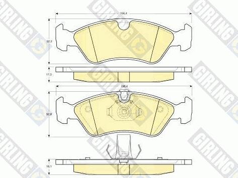 Girling 6113002 - Brake Pad Set, disc brake autospares.lv