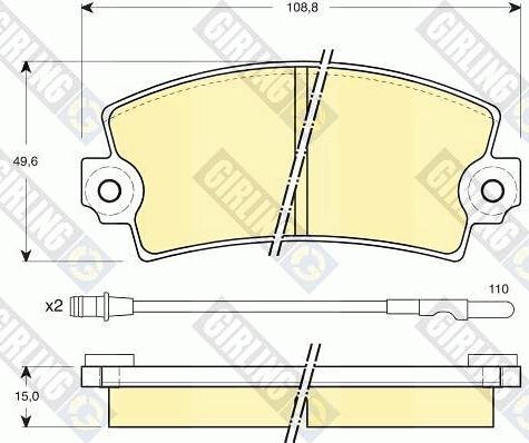 Girling 6113033 - Brake Pad Set, disc brake autospares.lv