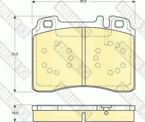 Girling 6113182 - Brake Pad Set, disc brake autospares.lv