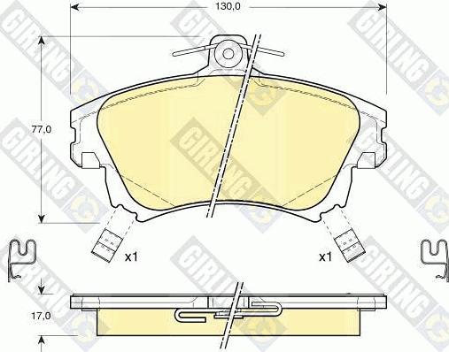 Girling 6113131 - Brake Pad Set, disc brake autospares.lv