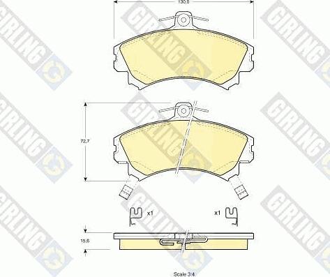 Girling 6113171 - Brake Pad Set, disc brake autospares.lv