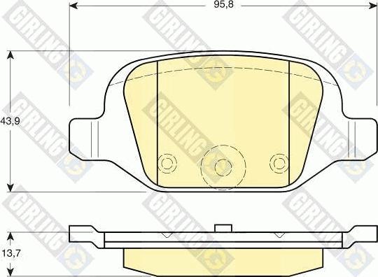 Girling 6113841 - Brake Pad Set, disc brake autospares.lv