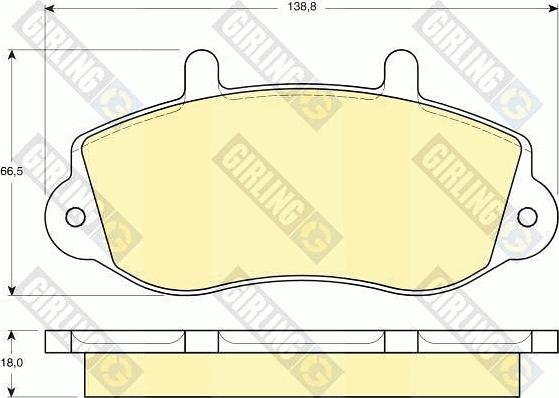 Girling 6113804 - Brake Pad Set, disc brake autospares.lv