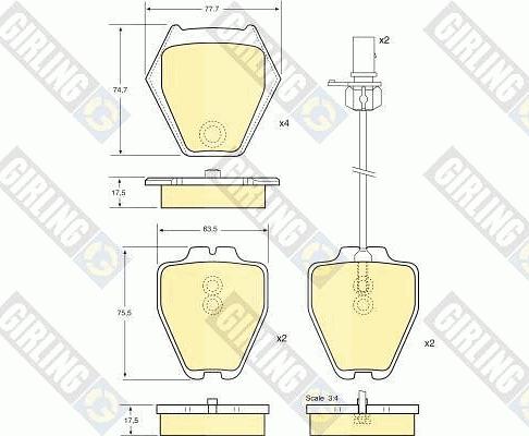 Girling 6113811 - Brake Pad Set, disc brake autospares.lv