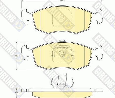 Girling 6113832 - Brake Pad Set, disc brake autospares.lv