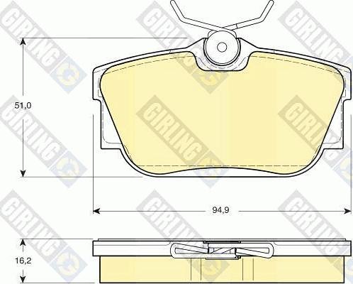 Girling 6113251 - Brake Pad Set, disc brake autospares.lv