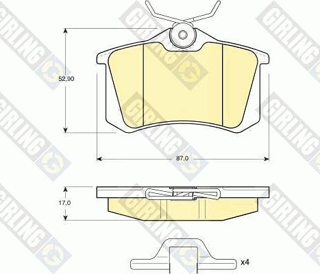 Girling 6113281 - Brake Pad Set, disc brake autospares.lv