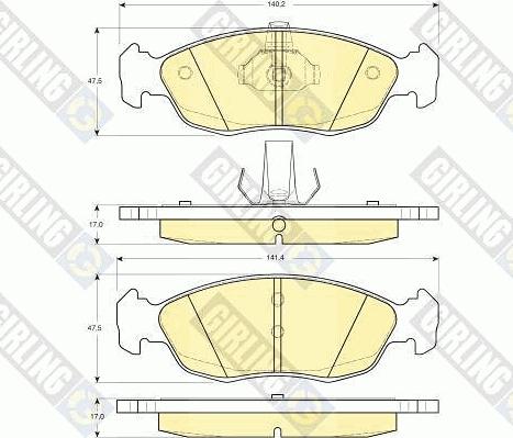 Girling 6113222 - Brake Pad Set, disc brake autospares.lv