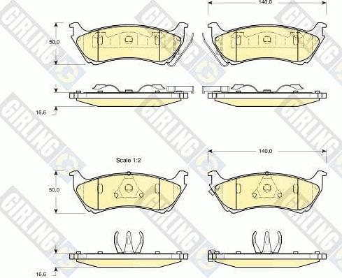 Girling 6113795 - Brake Pad Set, disc brake autospares.lv