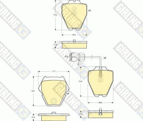 Girling 6113711 - Brake Pad Set, disc brake autospares.lv