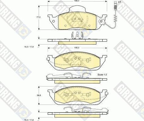 Girling 6113785 - Brake Pad Set, disc brake autospares.lv