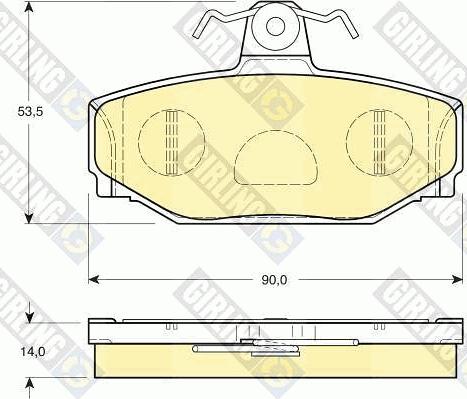 Girling 6113771 - Brake Pad Set, disc brake autospares.lv