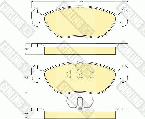 Girling 6112462 - Brake Pad Set, disc brake autospares.lv