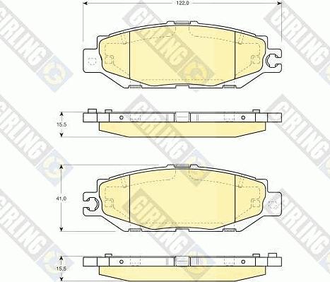 Girling 6112409 - Brake Pad Set, disc brake autospares.lv