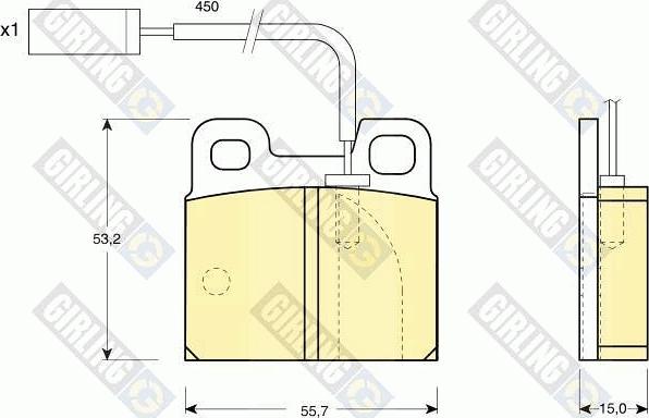 Girling 6112502 - Brake Pad Set, disc brake autospares.lv