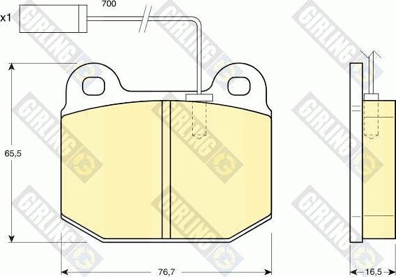 Girling 6112532 - Brake Pad Set, disc brake autospares.lv