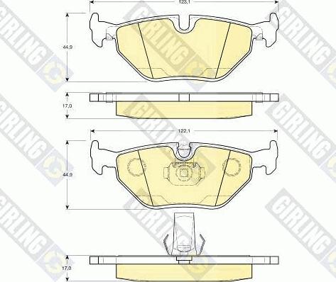 Girling 6112652 - Brake Pad Set, disc brake autospares.lv