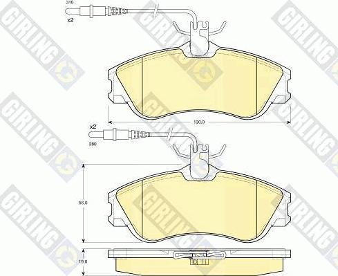 Girling 6112601 - Brake Pad Set, disc brake autospares.lv