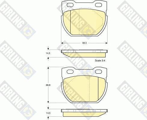 Girling 6112096 - Brake Pad Set, disc brake autospares.lv