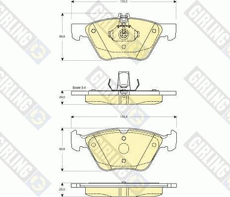 Girling 6112152 - Brake Pad Set, disc brake autospares.lv