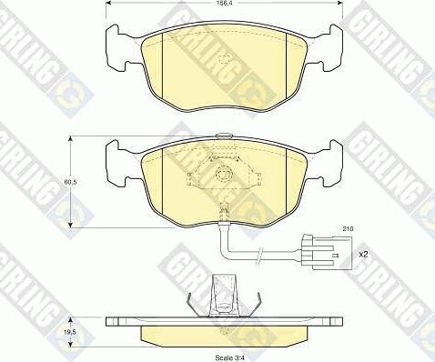 Girling 6112132 - Brake Pad Set, disc brake autospares.lv