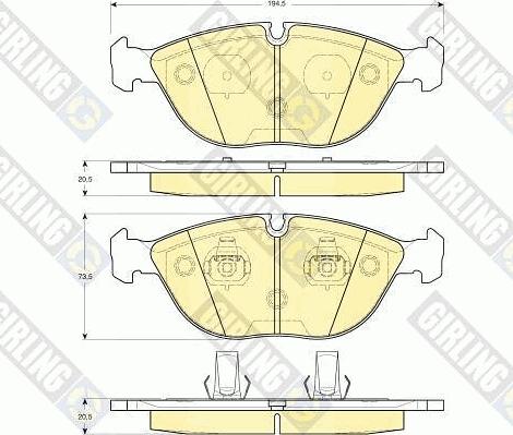 Girling 6112852 - Brake Pad Set, disc brake autospares.lv