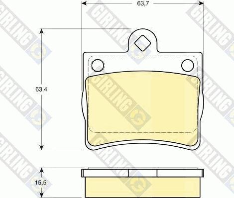 Girling 6112832 - Brake Pad Set, disc brake autospares.lv