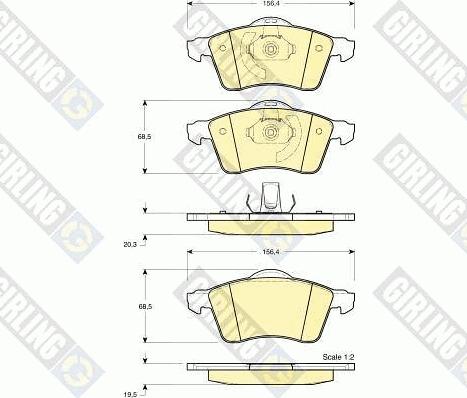 Girling 6112822 - Brake Pad Set, disc brake autospares.lv