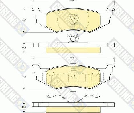 Girling 6112345 - Brake Pad Set, disc brake autospares.lv