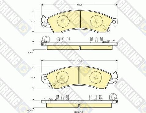 Girling 6112269 - Brake Pad Set, disc brake autospares.lv