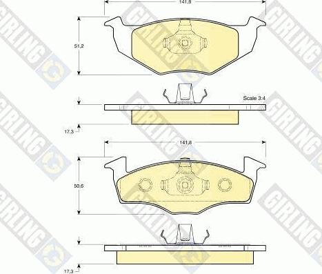 Girling 6112742 - Brake Pad Set, disc brake autospares.lv