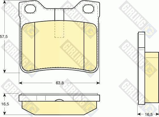 Girling 6112762 - Brake Pad Set, disc brake autospares.lv