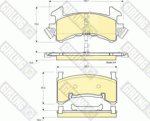 Girling 6112723 - Brake Pad Set, disc brake autospares.lv