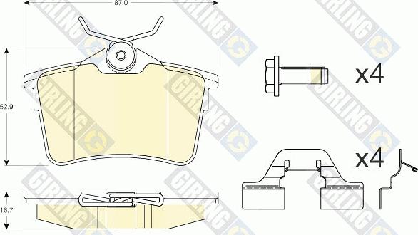 Girling 6117991 - Brake Pad Set, disc brake autospares.lv