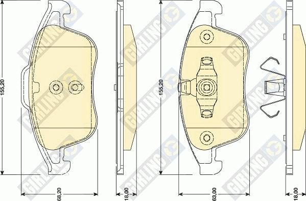 Girling 6117902 - Brake Pad Set, disc brake autospares.lv