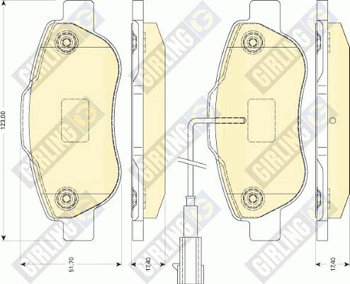 Girling 6117464 - Brake Pad Set, disc brake autospares.lv