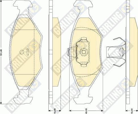 Girling 6117512 - Brake Pad Set, disc brake autospares.lv