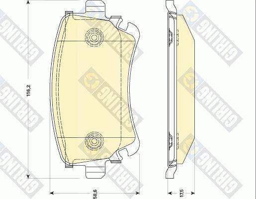 Girling 6117691 - Brake Pad Set, disc brake autospares.lv