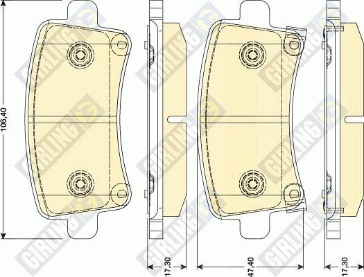 Girling 6117841 - Brake Pad Set, disc brake autospares.lv