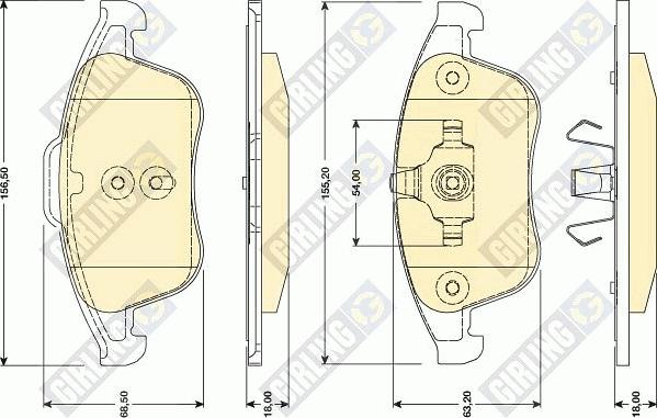 Girling 6117882 - Brake Pad Set, disc brake autospares.lv