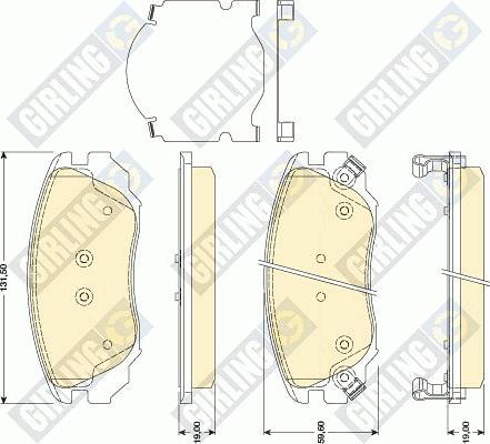 Girling 6117829 - Brake Pad Set, disc brake autospares.lv