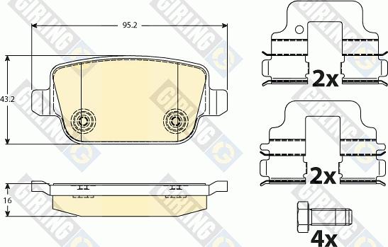 Girling 6117321 - Brake Pad Set, disc brake autospares.lv