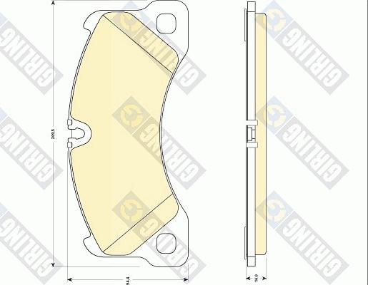 Girling 6117749 - Brake Pad Set, disc brake autospares.lv