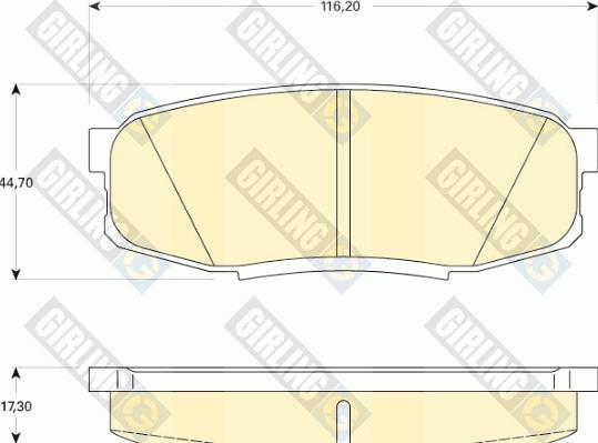 Girling 6134919 - Brake Pad Set, disc brake autospares.lv