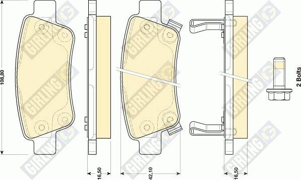 Girling 6134464 - Brake Pad Set, disc brake autospares.lv